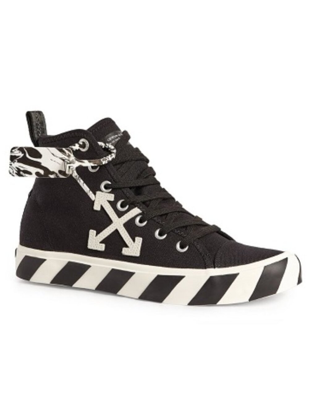Off-White High-Top Vulcanised Sneakers, Size 44/ US 11